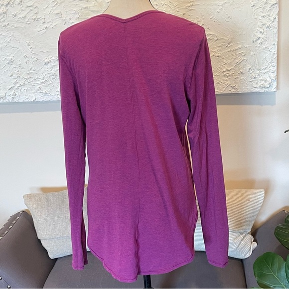Lululemon Women's Yogini 5 Year Long Sleeve Tee Heathered Regal Plum - Picture 3 of 9